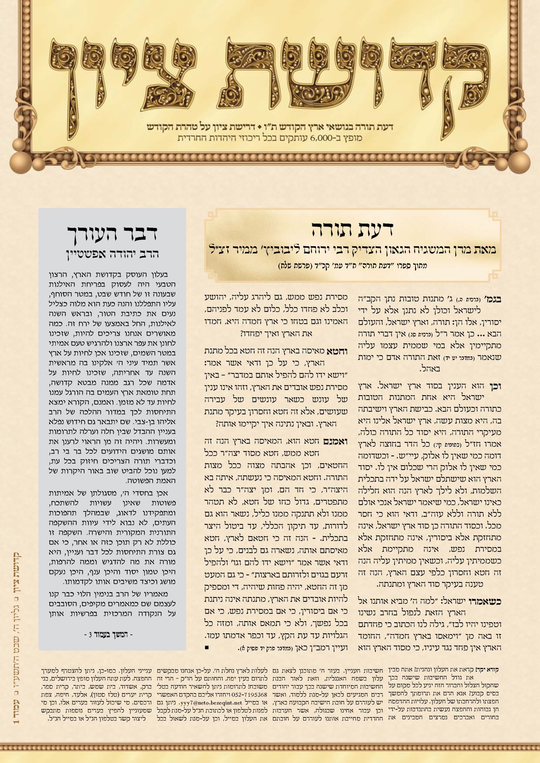 Read more about the article שער גליון 5